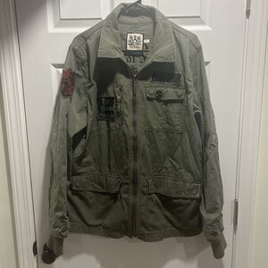 VTG Juicy Couture Y2K Men's Large Green Military Army Jacket